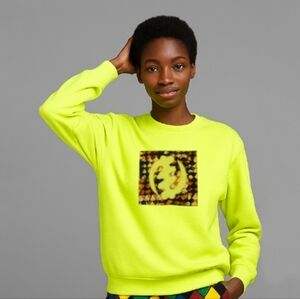 Vibrant Neon Sweatshirt with Graphic Design